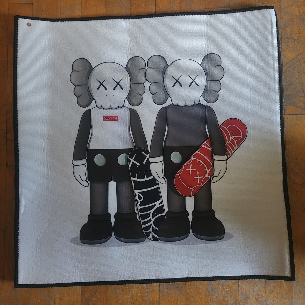 Supreme Illustration with Black and KAWS RUG